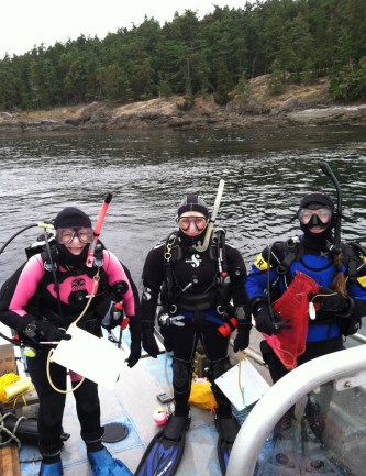 divers ready on the bow